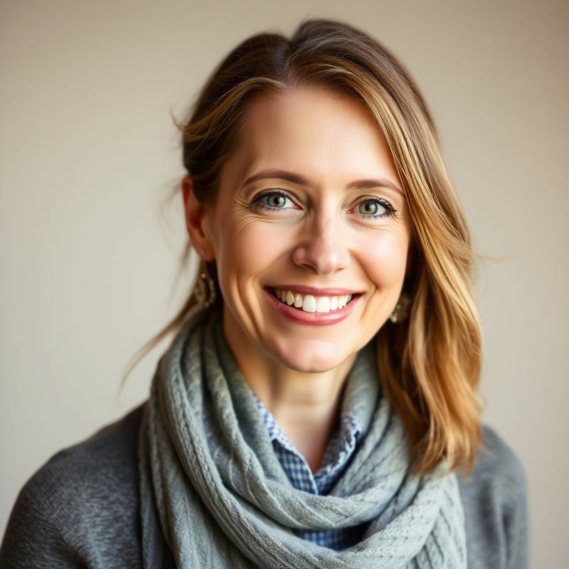 Portret van Anne de Vries, ervaren zangcoach met een warme glimlach